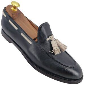 Fratelli Rossetti Italy Mens 6.5US 39.5EU Black White Brera Loafers Dress Shoes